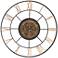Inverness Antique Black and Gold 56" Round Gear Wall Clock