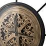 3_Inverness Antique Black and Gold 56" Round Gear Wall Clock more views