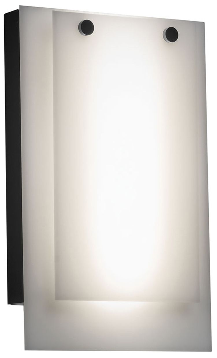 Invicta 14" High Dark Iron|Opal Acrylic Exterior Sconce LED