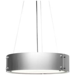 Invicta 24&quot; Wide Chrome and Opal Acrylic Pendant