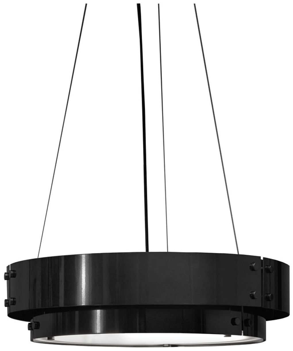 Invicta 30" Wide Black Pearl|Opal Acrylic Pendant Triac LED