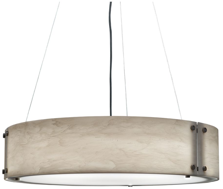 Invicta 30" Wide Dark Iron|Caramel Onyx Pendant LED Retrofit