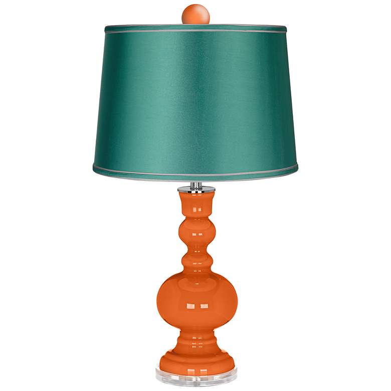 Image 1 Invigorate Apothecary Lamp-Finial and Satin Sea Green Shade