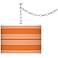 Invigorate Bold Stripe Giclee Glow Plug-In Swag Pendant