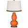 Invigorate Double Gourd Table Lamp with Wave Braid Trim