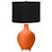 Invigorate Orange Ovo Table Lamp with Black Shade