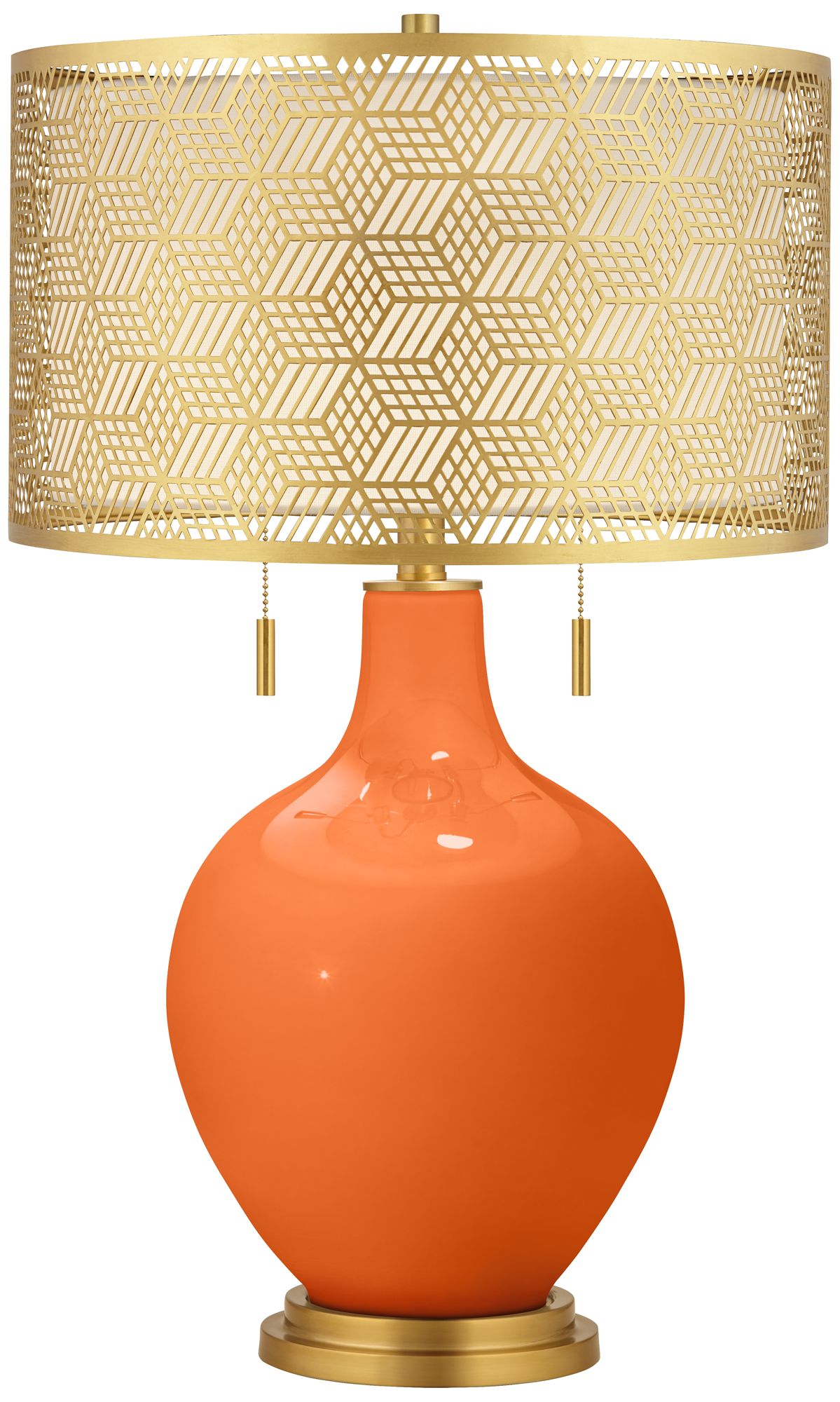 Image Invigorate Toby Brass Metal Shade Table Lamp