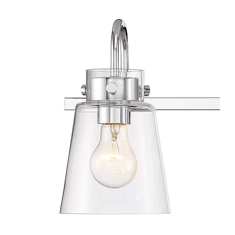 Image 3 Inwood 24 inch Wide Chrome and Clear Glass 3-Light Vanity Bath Light more views