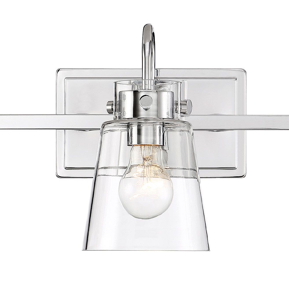 Image 6 Inwood 24" Wide Chrome and Clear Glass 3-Light Vanity Bath Light more views