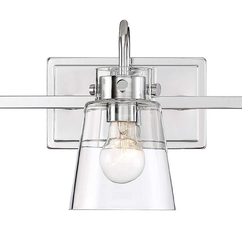 Image 6 Inwood 24" Wide Chrome and Clear Glass 3-Light Vanity Bath Light more views