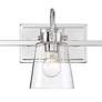 6_Inwood 24" Wide Chrome and Clear Glass 3-Light Vanity Bath Light more views