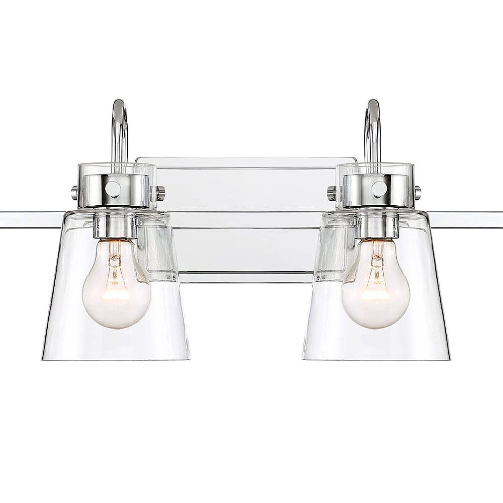 Inwood 24" Wide Chrome and Clear Glass 3-Light Vanity Bath Light in scene