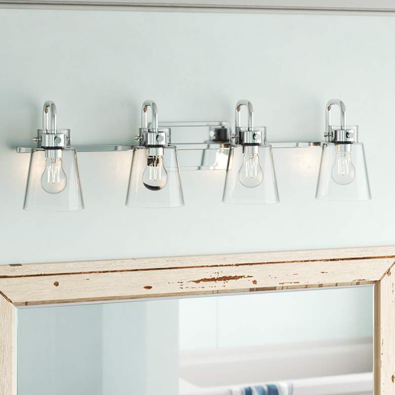 Image 1 Inwood 32" Wide Chrome 4-Light Bath Light