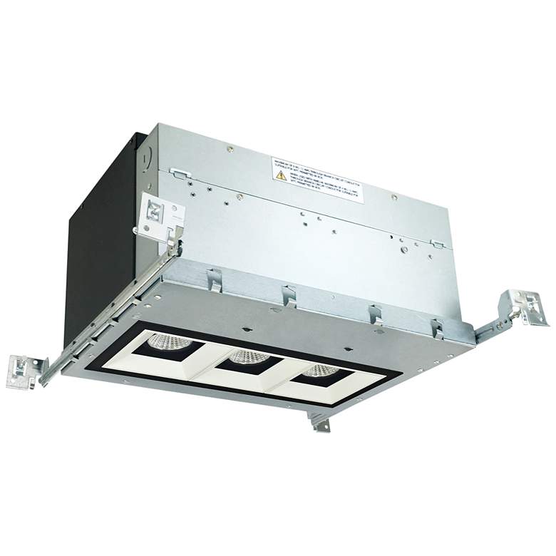 Image 1 Iolite 4" Black/White-Black 3-Head 800lm LED Recessed Kit