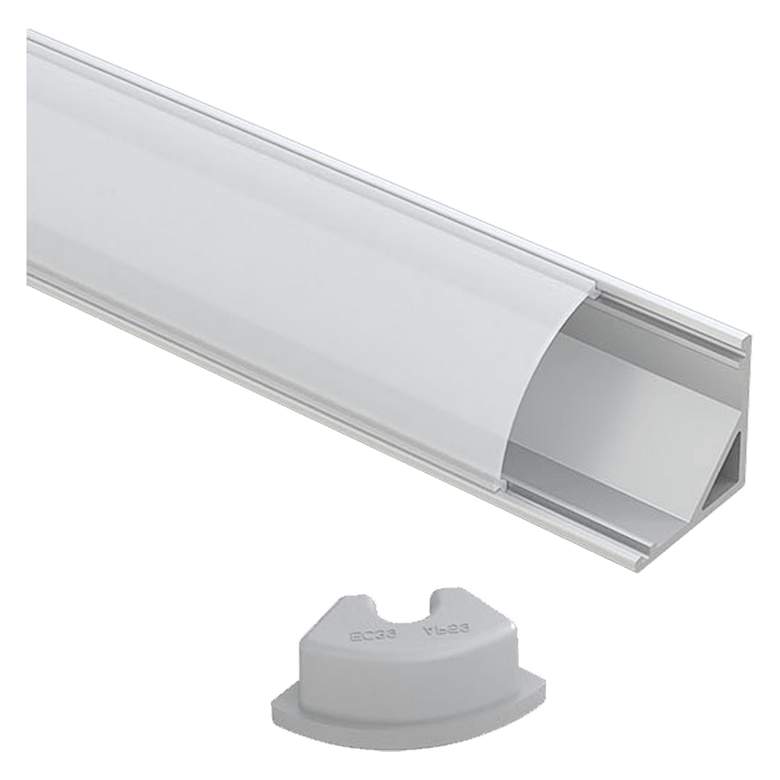 Image 2 Ion 98.42"W Stainless Steel Triangular Rail for Strip Light more views