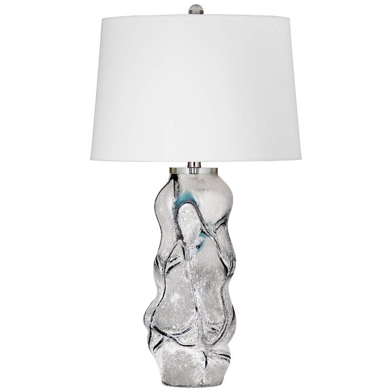 Image 1 Ion Frosted White Art Glass Table Lamp
