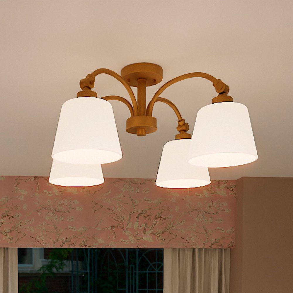 Image Iota 4-Light Weathered Brass Semi-Flush Mount