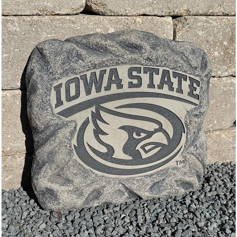 Image 1 Iowa State Cy 11" High Trevia Graystone Stepping Stone