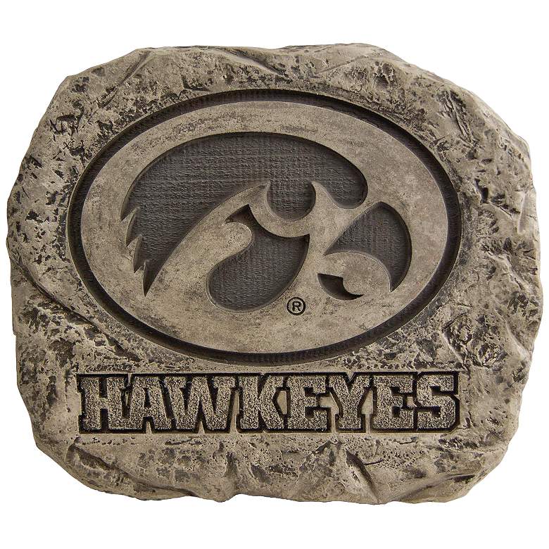 Image 1 Iowa Tiger Hawk Logo 11"H Trevia Graystone Stepping Stone