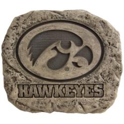 Iowa Tiger Hawk Logo 11&quot;H Trevia Graystone Stepping Stone