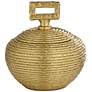 Ipanema Shiny Gold Decorative Round Jewelry Box with Handle
