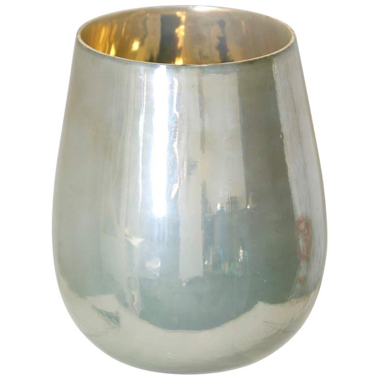 Image 1 Ird 10" High Green Glass Vase