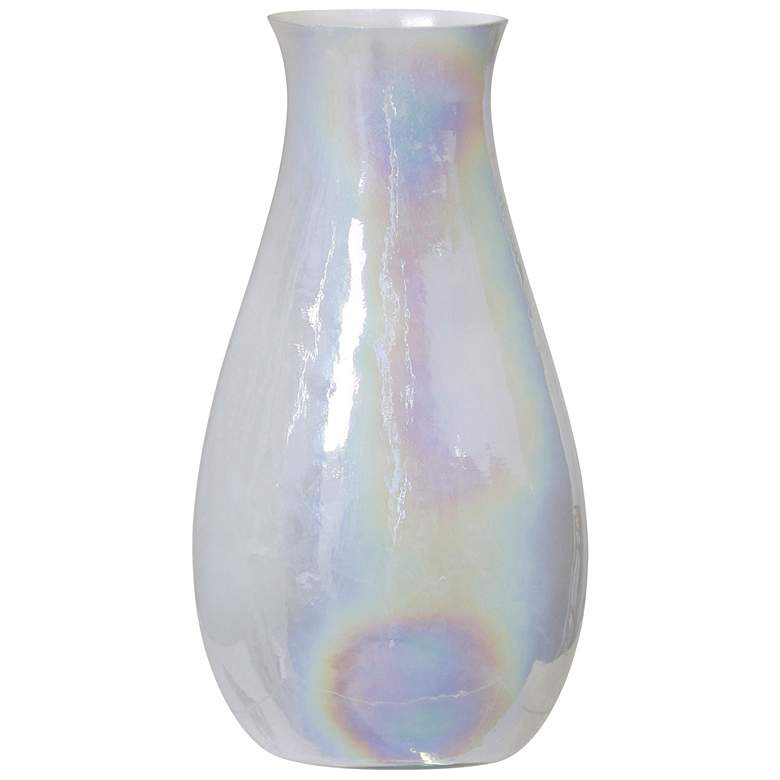 Image 1 Ird 14" High Milky Purse Glass Vase
