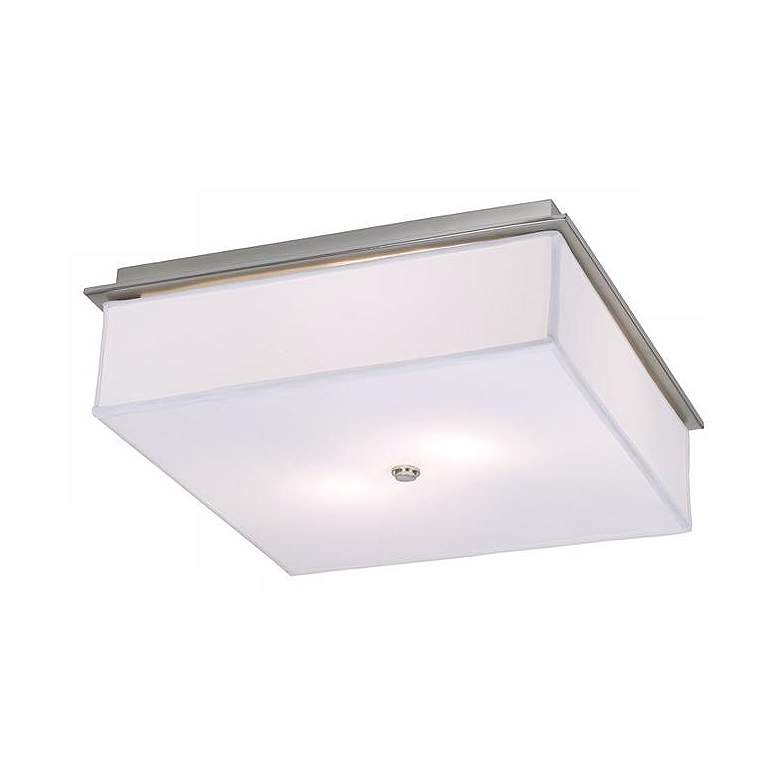 Image 1 Ireland 17" Wide Brushed Nickel Square Ceiling Light