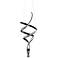 Irene 15" Wide Matte Black LED Spiral Pendant Light