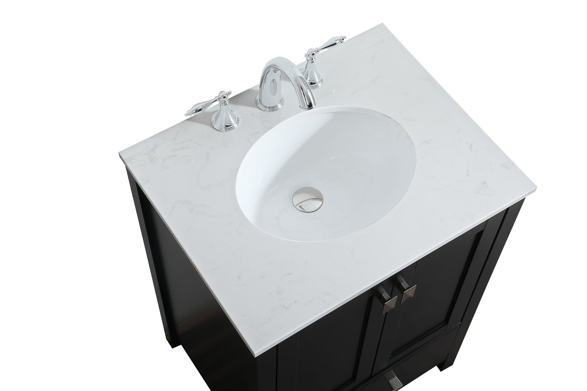 Irene 24" Wide Black 1-Drawer Single Sink Bathroom Vanity