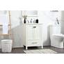 3_Irene 24" Wide White 2-Door Single Sink Bathroom Vanity more views