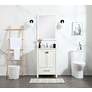 5_Irene 24" Wide White 2-Door Single Sink Bathroom Vanity more views