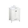 Irene 24" Wide White 2-Door Single Sink Bathroom Vanity