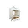 Irene 24" Wide White 2-Door Single Sink Bathroom Vanity