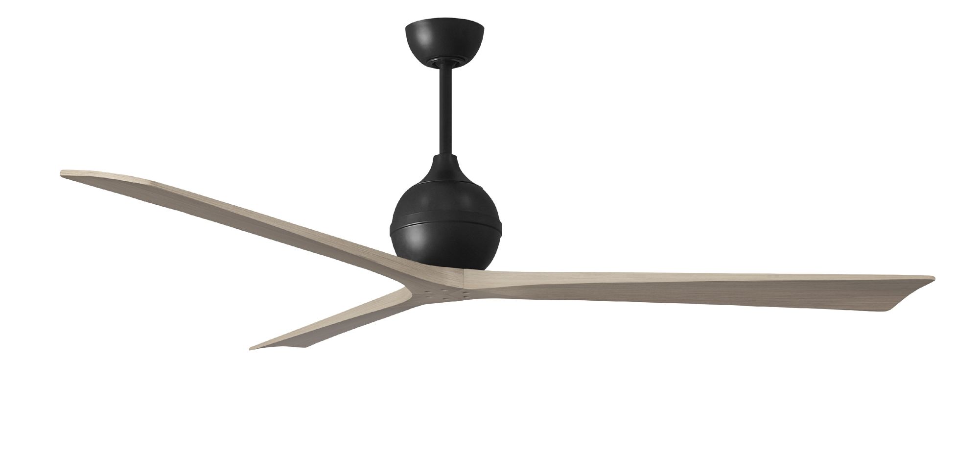 Image 2 Irene.3 48"W 3 Blade Matte Black Paddle Fan w/ Gray Ash Tone Blades more views