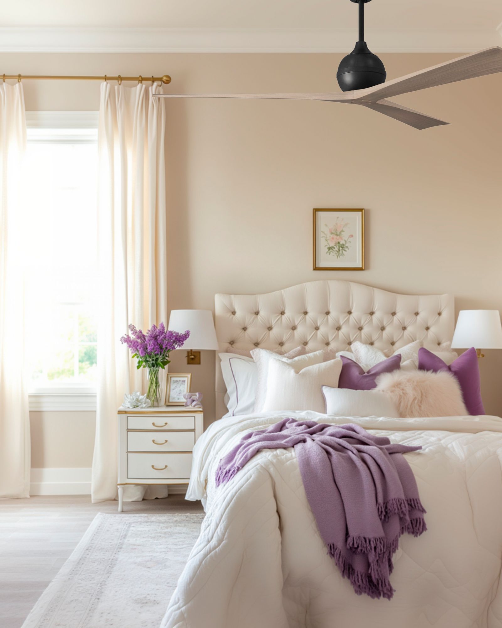 Image 5 Irene.3 48"W 3 Blade Matte Black Paddle Fan w/ Gray Ash Tone Blades more views