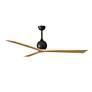 2_Irene.3 48"W 3 Blade Matte Black Paddle Fan w/ Light Maple Blades more views