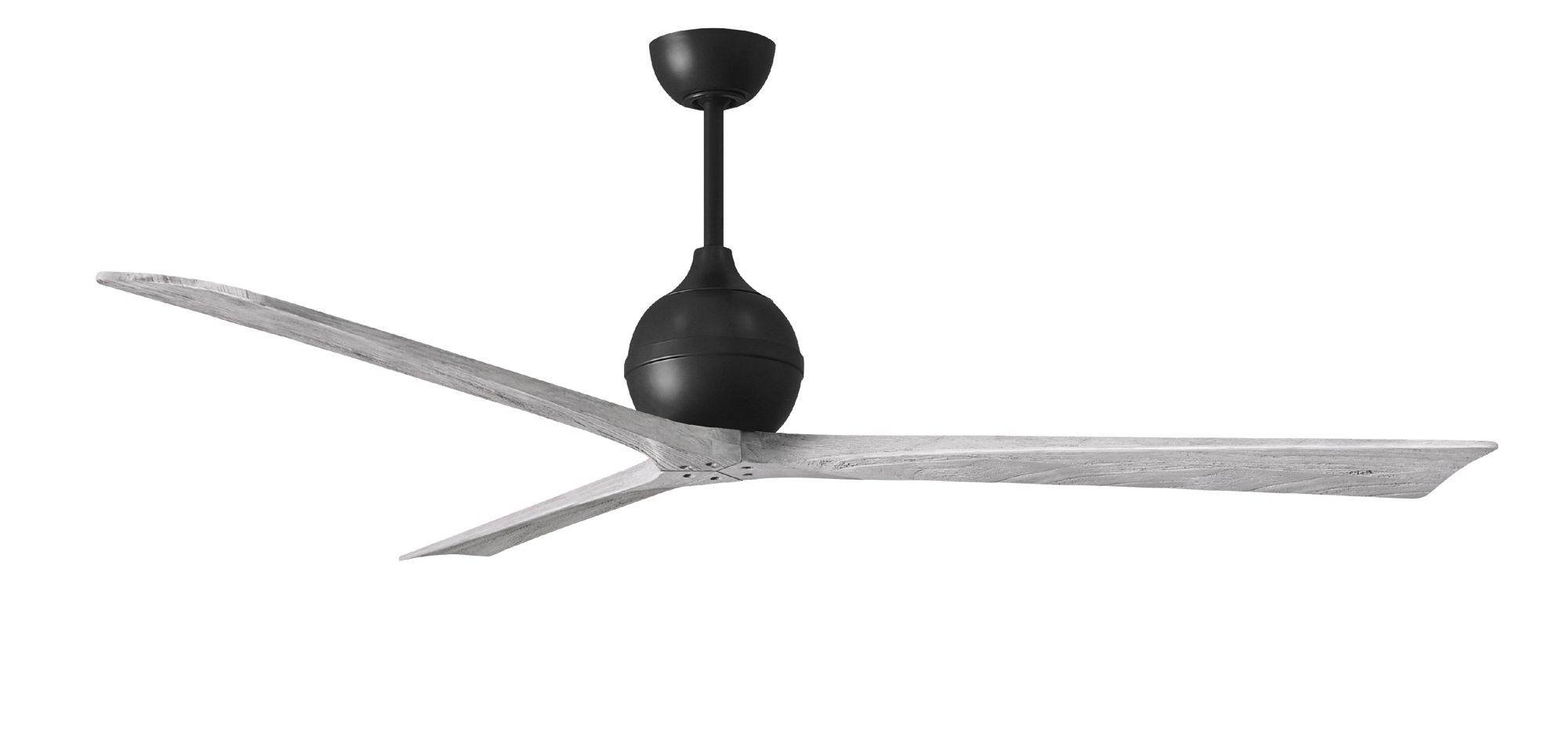 Image 2 Irene.3 60"W 3 Blade Matte Black Paddle Fan w/ Barn Wood Tone Blades more views