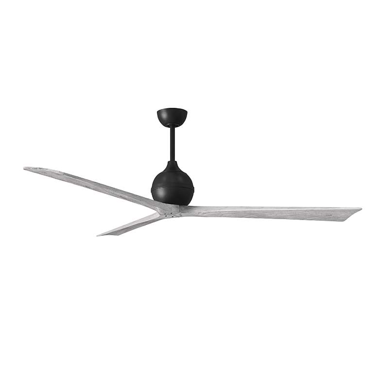 Image 2 Irene.3 60"W 3 Blade Matte Black Paddle Fan w/ Barn Wood Tone Blades more views