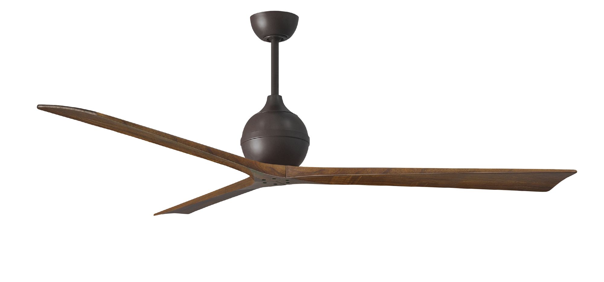 Image 2 Irene.3 60"W 3 Blade Textured Bronze Paddle Fan w/ Walnut Tone Blades more views