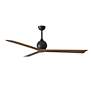 2_Irene.3 64"W 3 Blade Matte Black Paddle Fan w/ Walnut Tone Blades more views