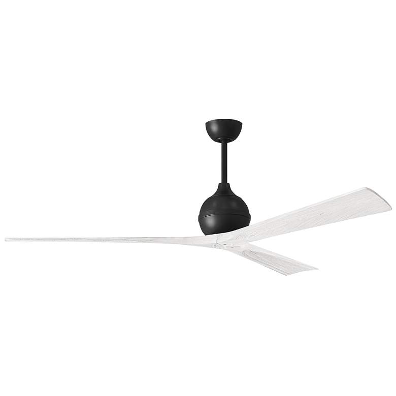 Image 1 Irene.3 72"W 3 Blade Matte Black Paddle Fan w/ Matte White Blades