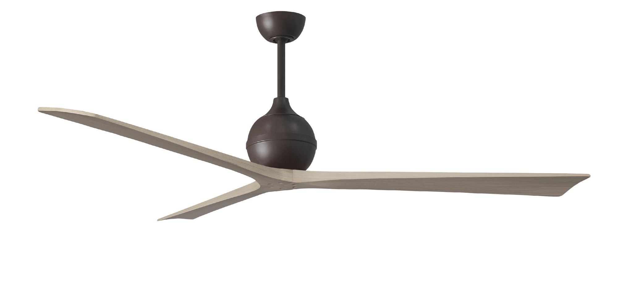 Image 2 Irene.3 72"W 3 Blade Textured Bronze Paddle Fan w/ Gray Ash Tone Blade more views