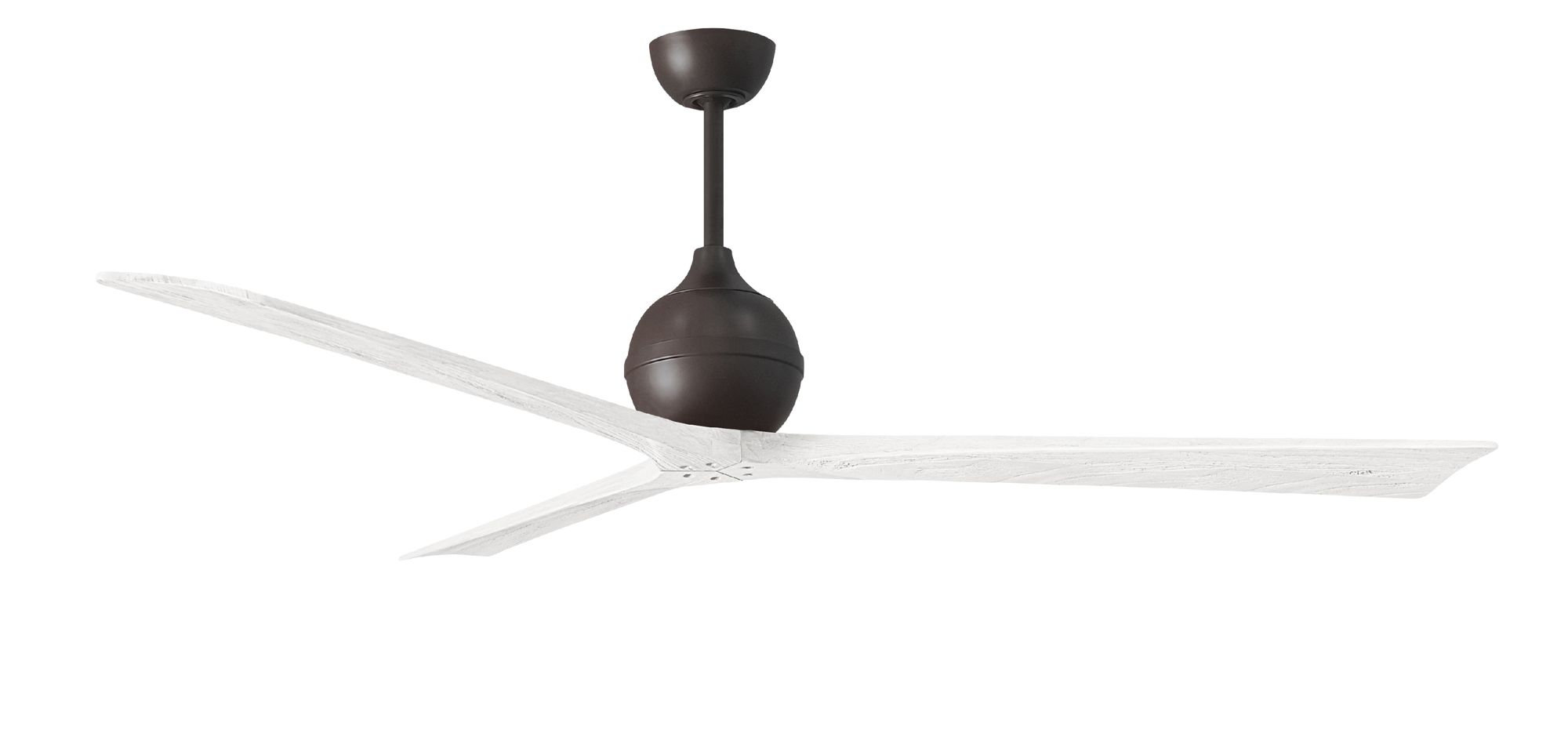 Image 2 Irene.3 72"W 3 Blade Textured Bronze Paddle Fan w/ Matte White Blades more views