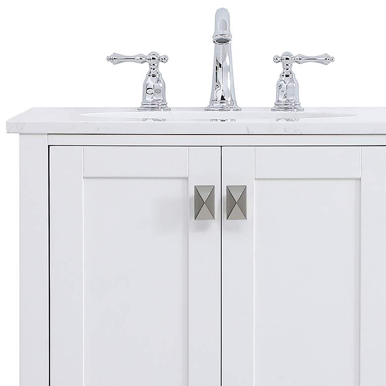 Image 3 Irene 32" Wide White 2-Door 5-Drawer Single Sink Vanity more views