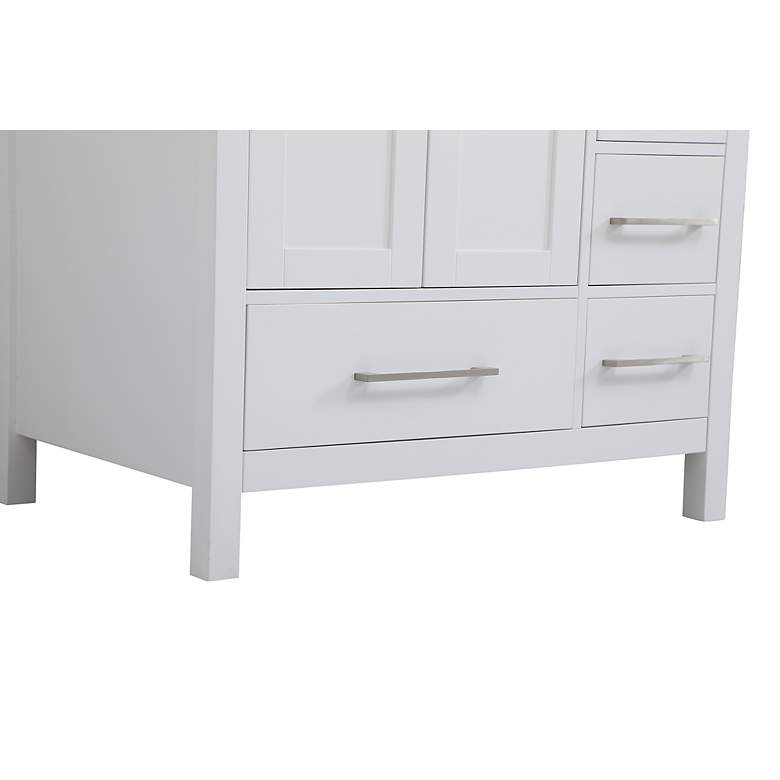 Image 5 Irene 32" Wide White 2-Door 5-Drawer Single Sink Vanity more views