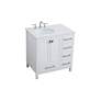 5_Irene 32" Wide White 2-Door 5-Drawer Single Sink Vanity more views