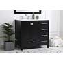 4_Irene 36" Wide Black 5-Drawer Single Sink Bathroom Vanity more views