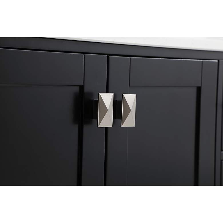 Image 5 Irene 36" Wide Black 5-Drawer Single Sink Bathroom Vanity more views
