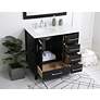 5_Irene 36" Wide Black 5-Drawer Single Sink Bathroom Vanity more views